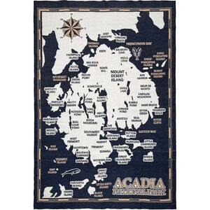 NWT Faribault Mill Acadia National Park Map Blanket